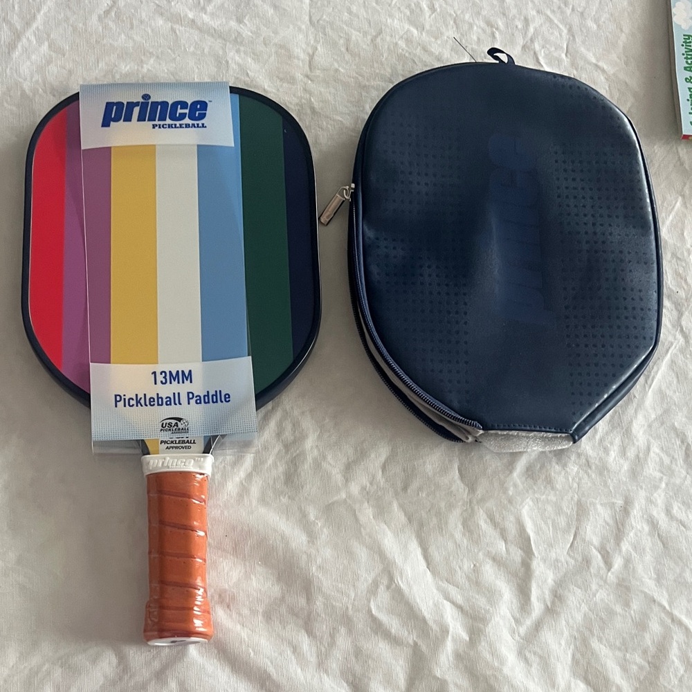 Prince Multicolor Pickleball Paddle with Cover-NWT-sold as a set.